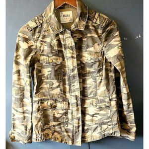 Mudd Women's Camo Coat Jacket Size S Army Military 109661